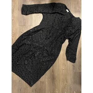 Vintage silk Pok a dot dress